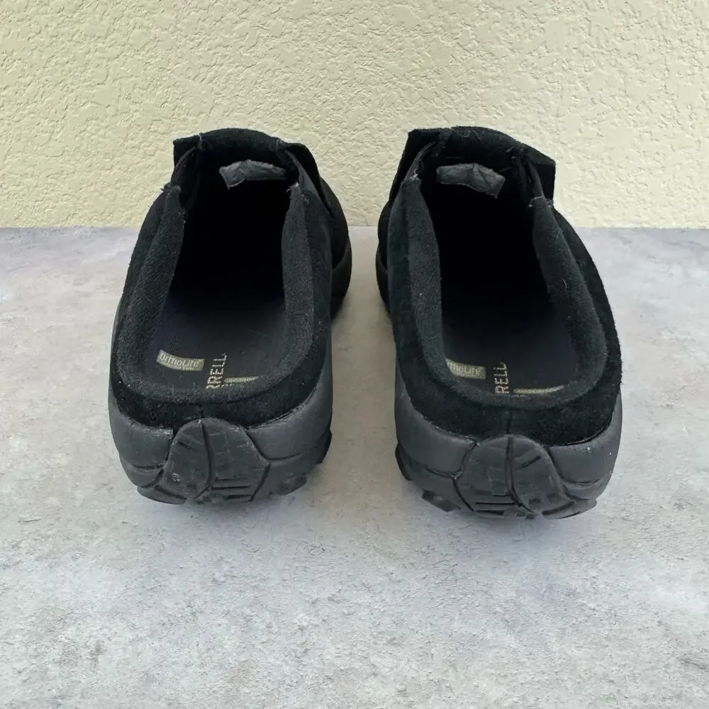 Merrell Jungle Moc Slide Black Suede Mules Clogs Comfort Shoes Mens Size 10.5